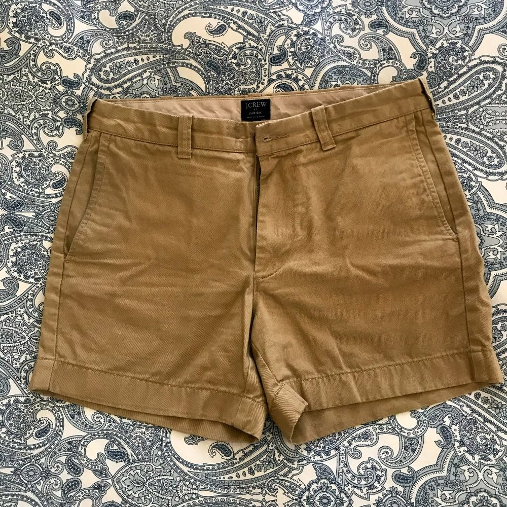 J Crew 5 inch Tan Shorts
